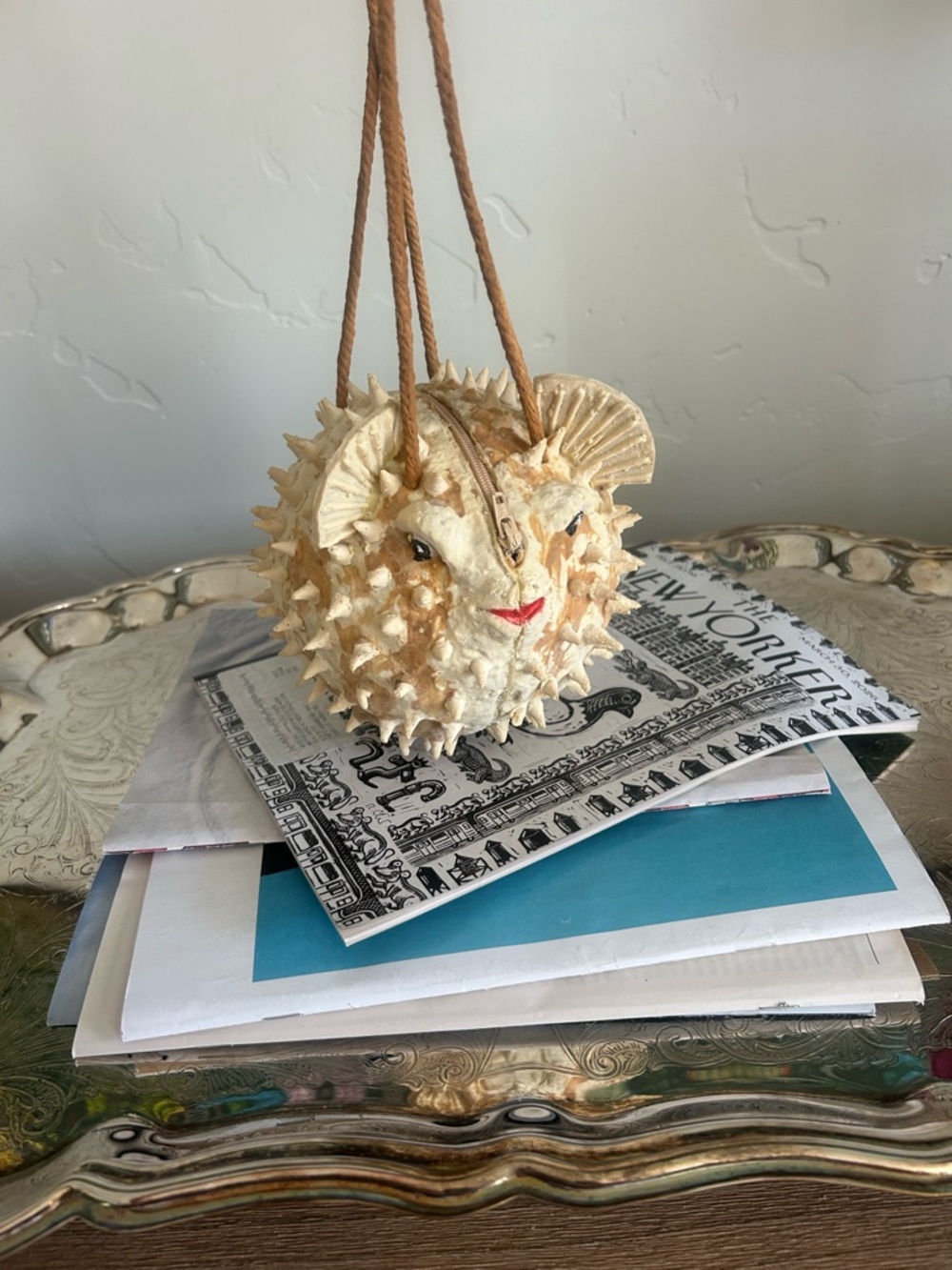 Novelty Puffer Fish Purse, Fits essentials including a phone. 🐡 - Picture 4 of 5